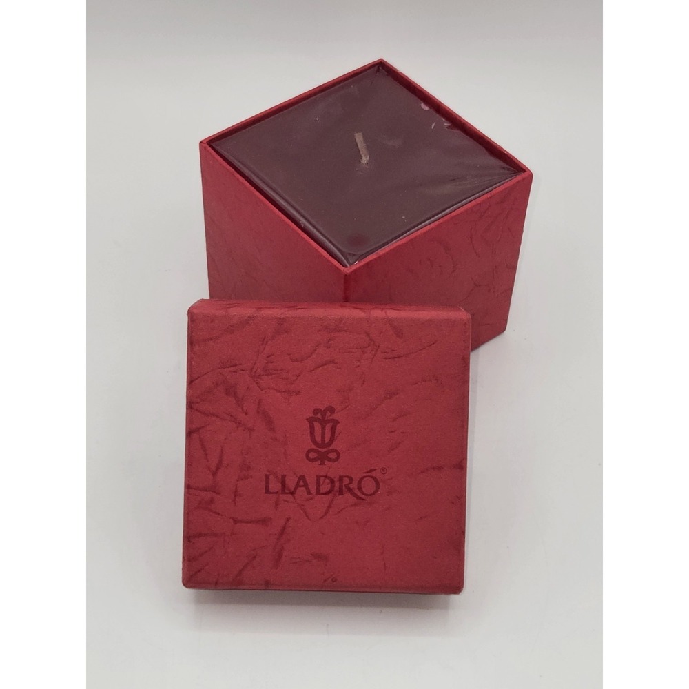 Lladro Boxed Decorative Candle Red Wax Cube Original Packaging